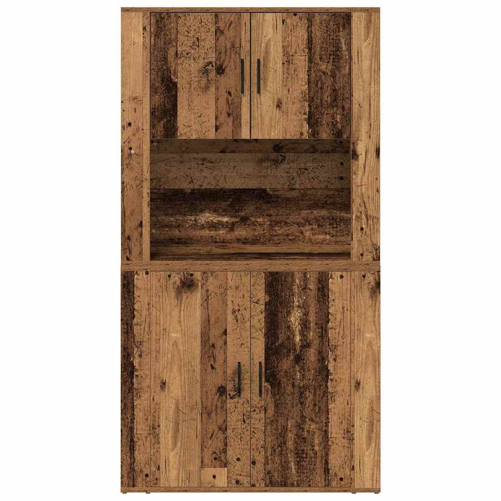 vidaXL Highboard Old Wood 80 x 33 x 150 cm Engineered Wood