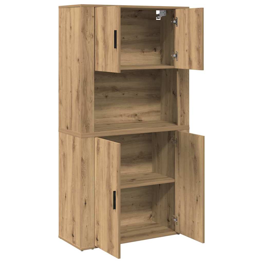 vidaXL Highboard Artisan Oak 80 x 33 x 150 cm Engineered Wood