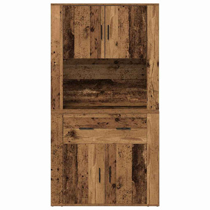 vidaXL Highboard with Drawer Old wood 80 x 33 x 150 cm Engineered wood