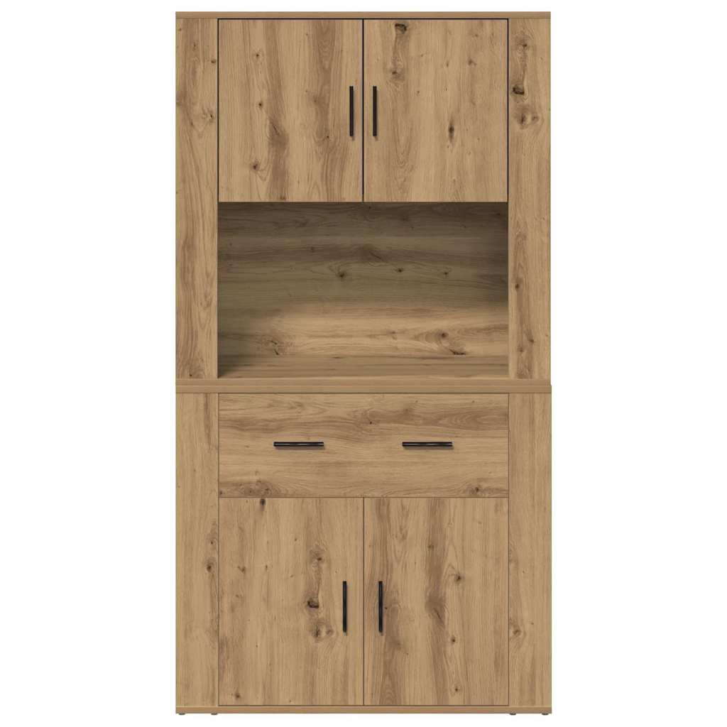 vidaXL Highboard Artisan oak 80 x 33 x 150 cm Engineered wood