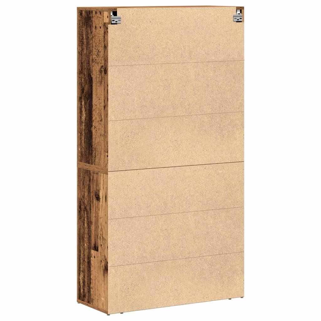 vidaXL Highboard with Drawer Old Wood 80 x 33 x 150 cm Engineered Wood