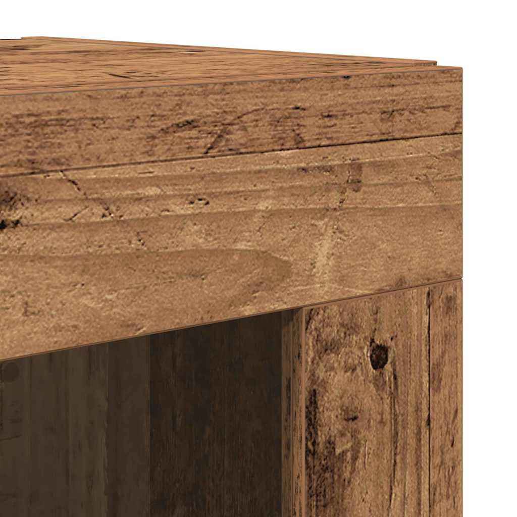 vidaXL Highboard 2 pcs Old Wood Engineered Wood