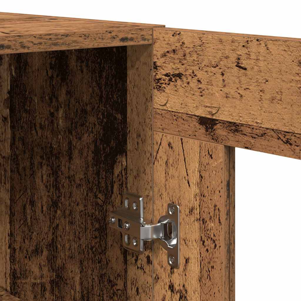 vidaXL Highboard 2 pcs Old Wood Engineered Wood