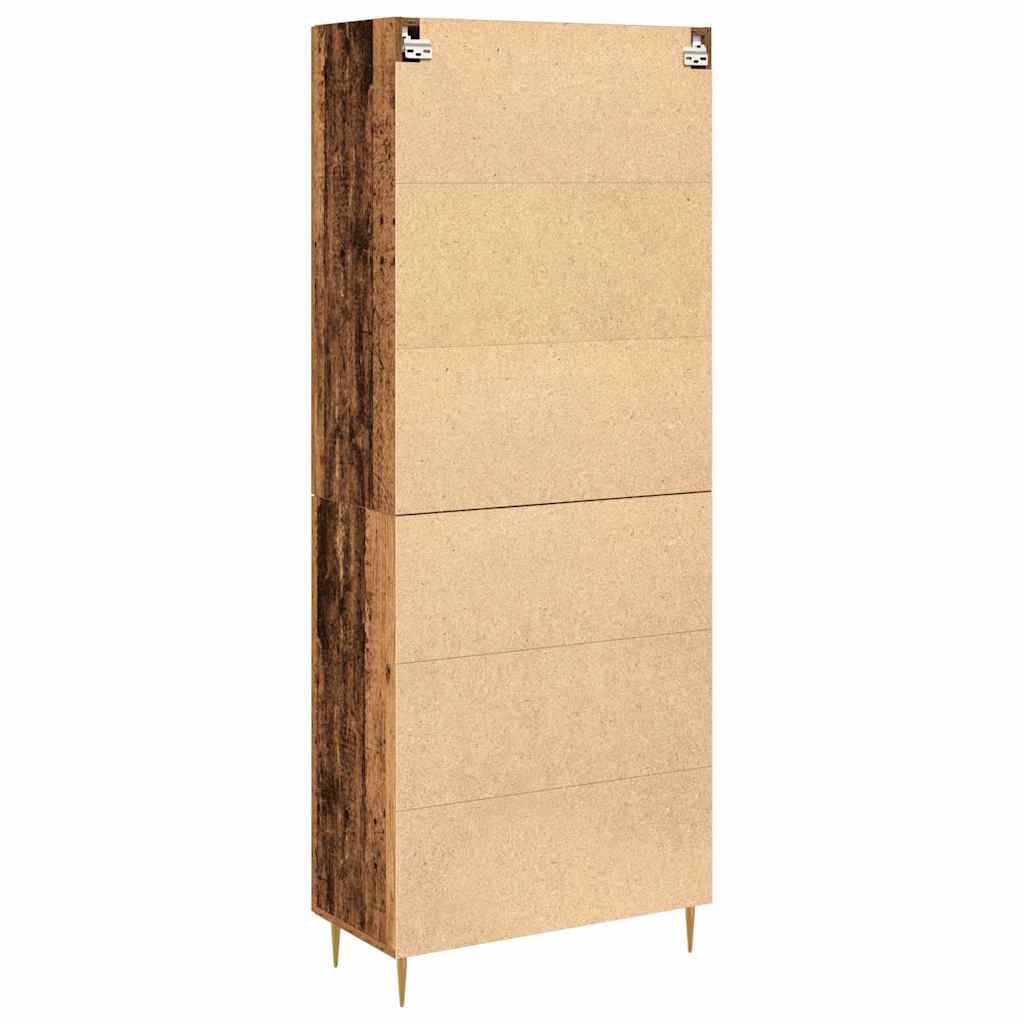 vidaXL Highboard 2 pcs Old Wood Engineered Wood