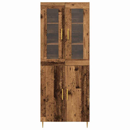 vidaXL Highboard 2 pcs Old Wood Engineered Wood