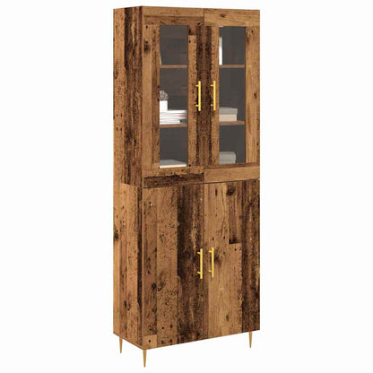 vidaXL Highboard 2 pcs Old Wood Engineered Wood