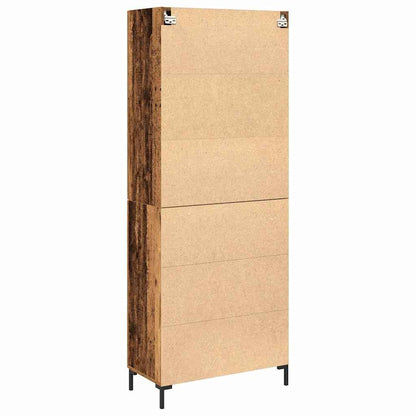 vidaXL Highboard 2 pcs Old wood 69.5 x 34 x 180 cm Engineered Wood