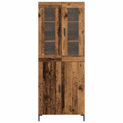 vidaXL Highboard 2 pcs Old wood 69.5 x 34 x 180 cm Engineered Wood