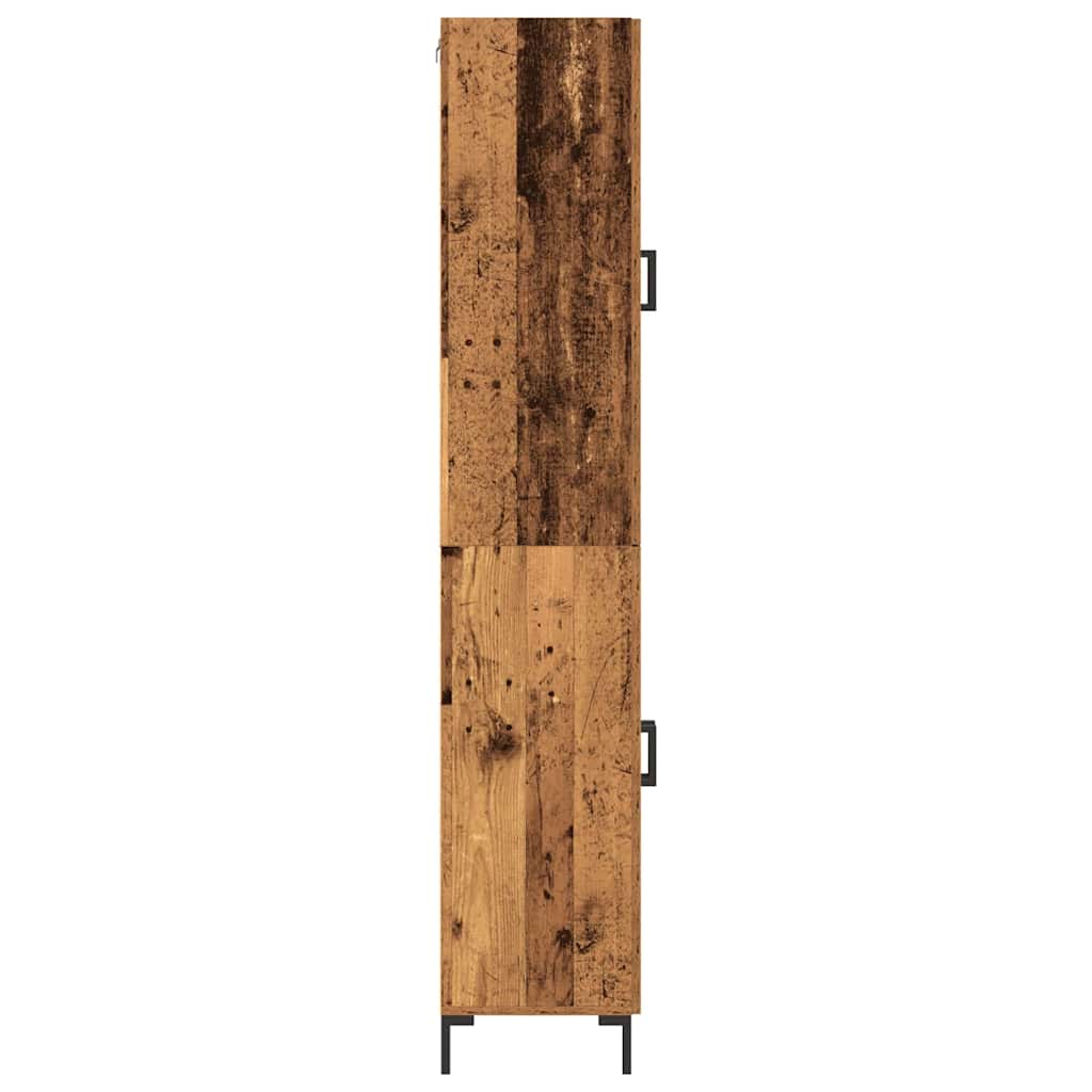 vidaXL Highboard 2 pcs Old wood 69.5 x 34 x 180 cm Engineered Wood