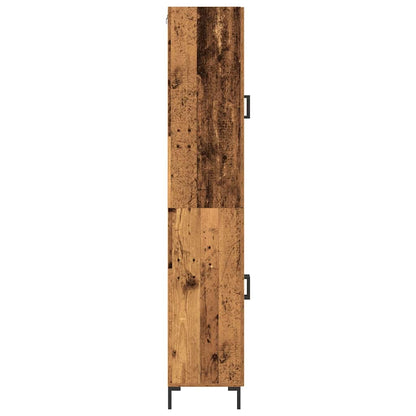 vidaXL Highboard 2 pcs Old wood 69.5 x 34 x 180 cm Engineered Wood