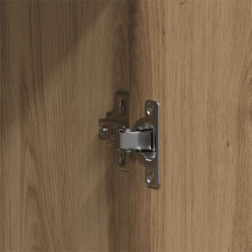 vidaXL Bathroom Furniture Set with Shelf 3 pcs Brown Engineered wood