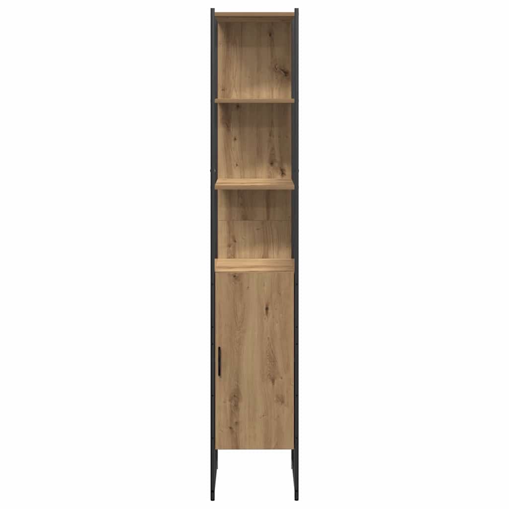 vidaXL Bathroom Furniture Set with Shelf 3 pcs Brown Engineered wood