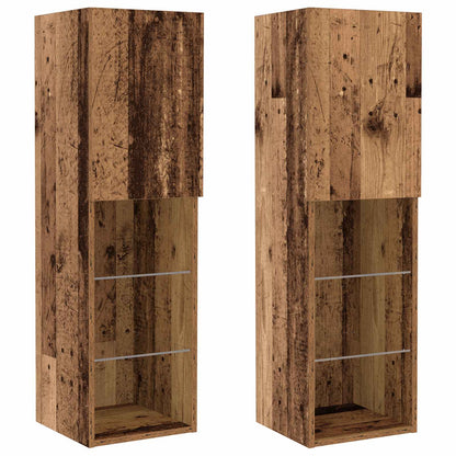 vidaXL TV Cabinet Set Wall-mounted 6 pcs Old wood Engineered wood