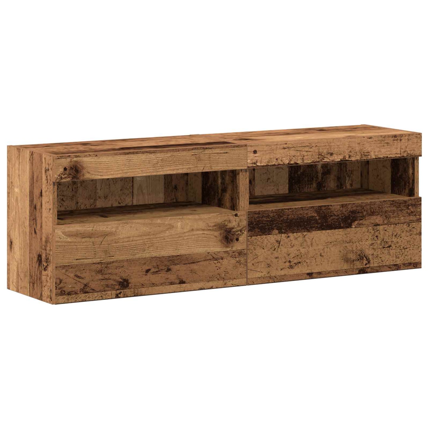 vidaXL TV Cabinet Set Wall-mounted 6 pcs Old wood Engineered wood