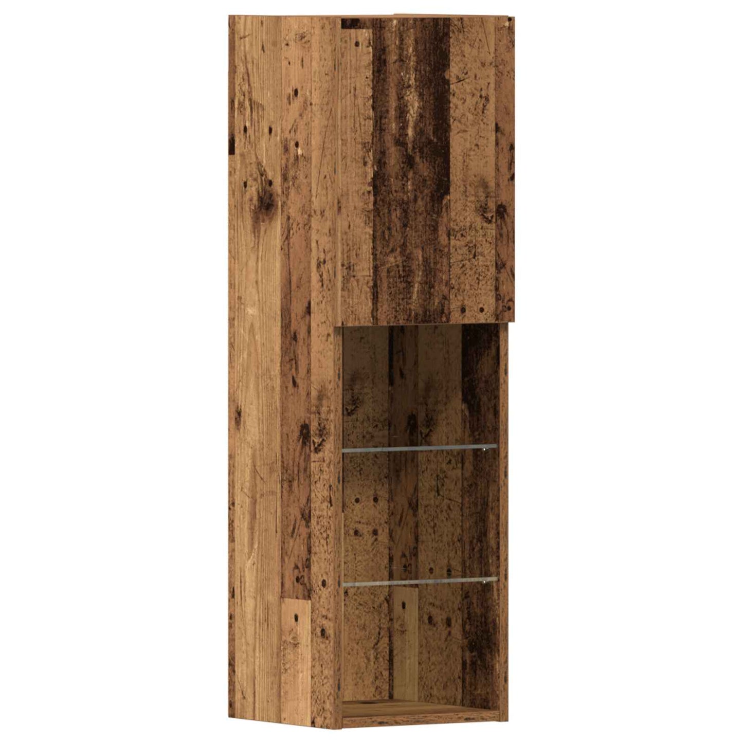 vidaXL TV Cabinet with LED Strip Lights 4 pcs Old wood Engineered wood