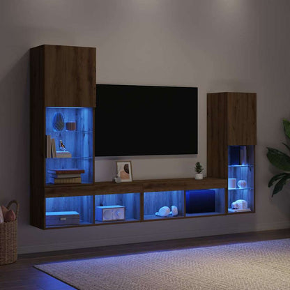 vidaXL TV Cabinet 4 pcs Artisan oak Engineered wood