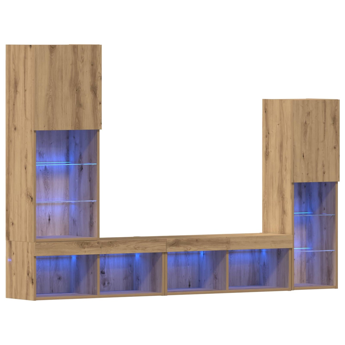 vidaXL TV Cabinet 4 pcs Artisan oak Engineered wood