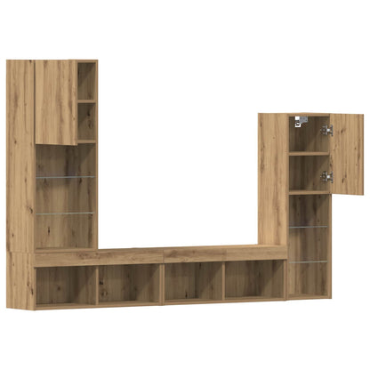 vidaXL TV Cabinet 4 pcs Artisan oak Engineered wood