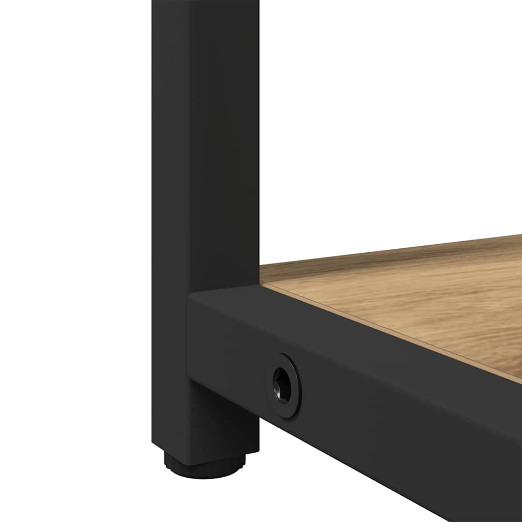 vidaXL Bathroom Vanity Units with Shelf 3 pcs Brown Engineered wood