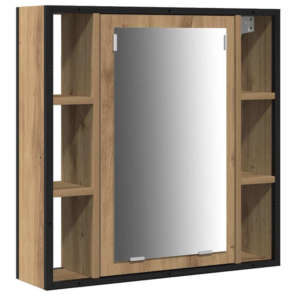 vidaXL Bathroom Vanity Units with Shelf 3 pcs Brown Engineered wood