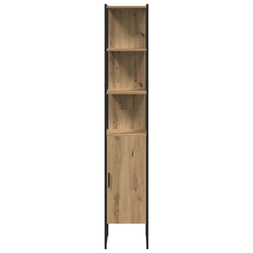 vidaXL Bathroom Furniture Set with Shelf 3 pcs Brown Engineered wood