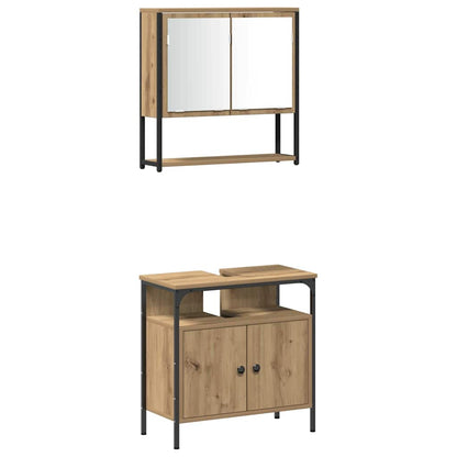 vidaXL Bathroom Furniture Set 4 pcs Artisan oak Engineered wood
