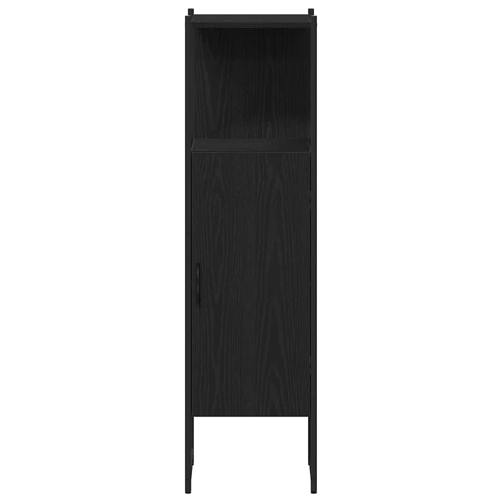 vidaXL Bathroom Furniture Set 4 pcs Black Oak Engineered Wood