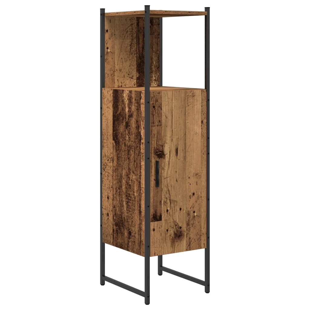 vidaXL Bathroom Furniture Set with Door 4 pcs Brown 33 x 33 x 185.5 cm
