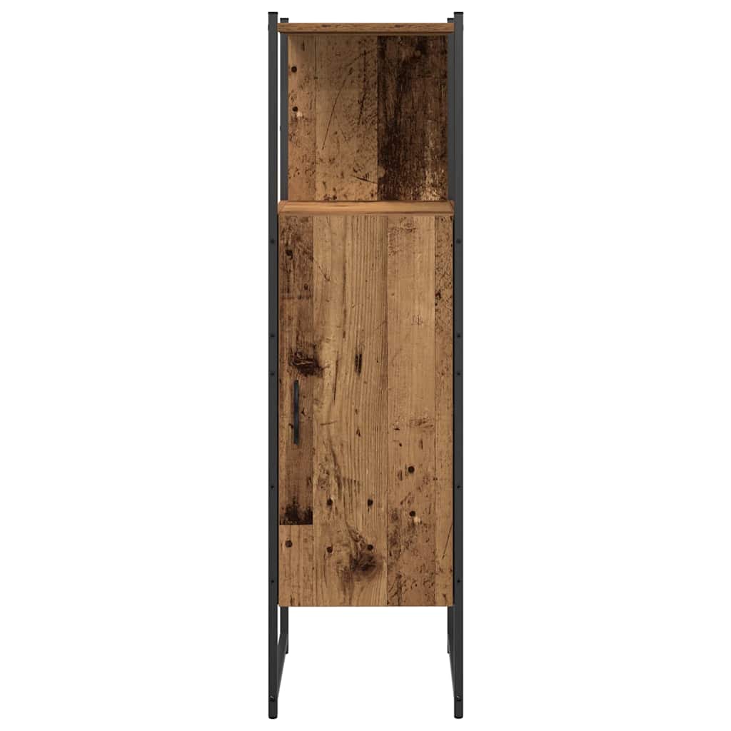 vidaXL Bathroom Furniture Set with Door 4 pcs Brown 33 x 33 x 185.5 cm