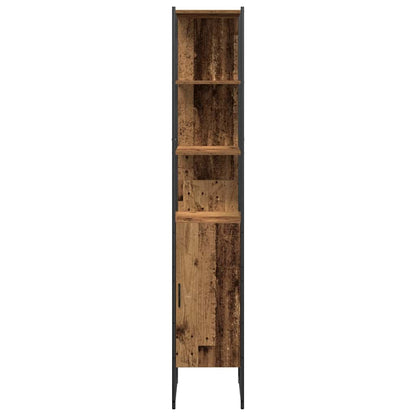 vidaXL Bathroom Furniture Set with Door 4 pcs Brown 33 x 33 x 185.5 cm