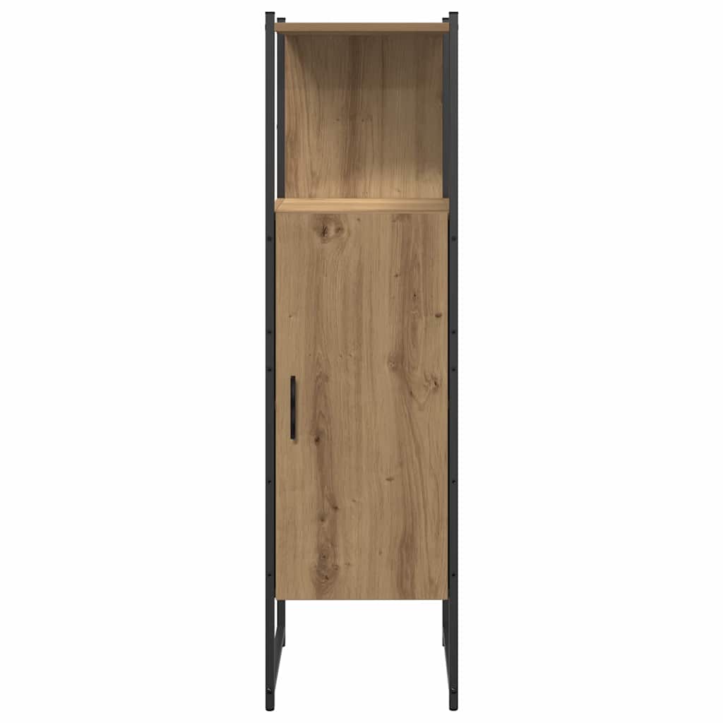 vidaXL Bathroom Furniture Set with Door 4 pcs Brown 33 x 33 x 185.5 cm