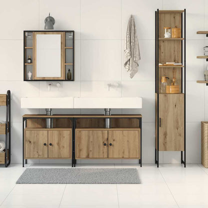 vidaXL Bathroom Furniture Set 4 pcs Artisan Oak Engineered Wood