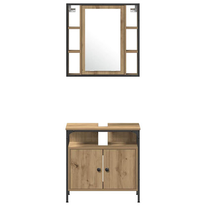 vidaXL Bathroom Furniture Set 4 pcs Artisan Oak Engineered Wood