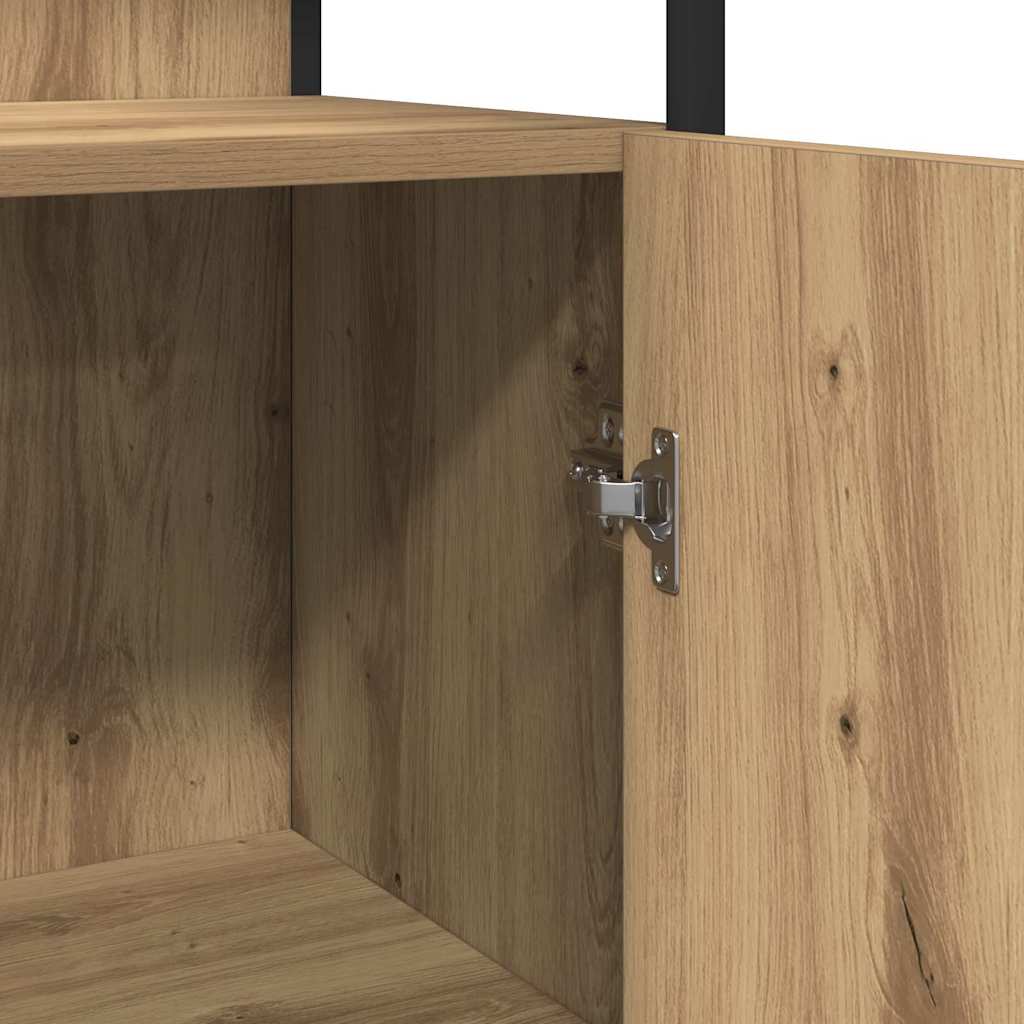 vidaXL Bathroom Furniture Set with Shelf 4 pcs Brown Engineered wood