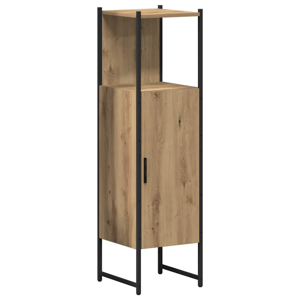 vidaXL Bathroom Furniture Set with Shelf 4 pcs Brown Engineered wood