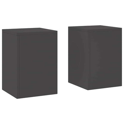 vidaXL Plant Stand 2 pcs Black 24 x 24 x 35 cm Steel