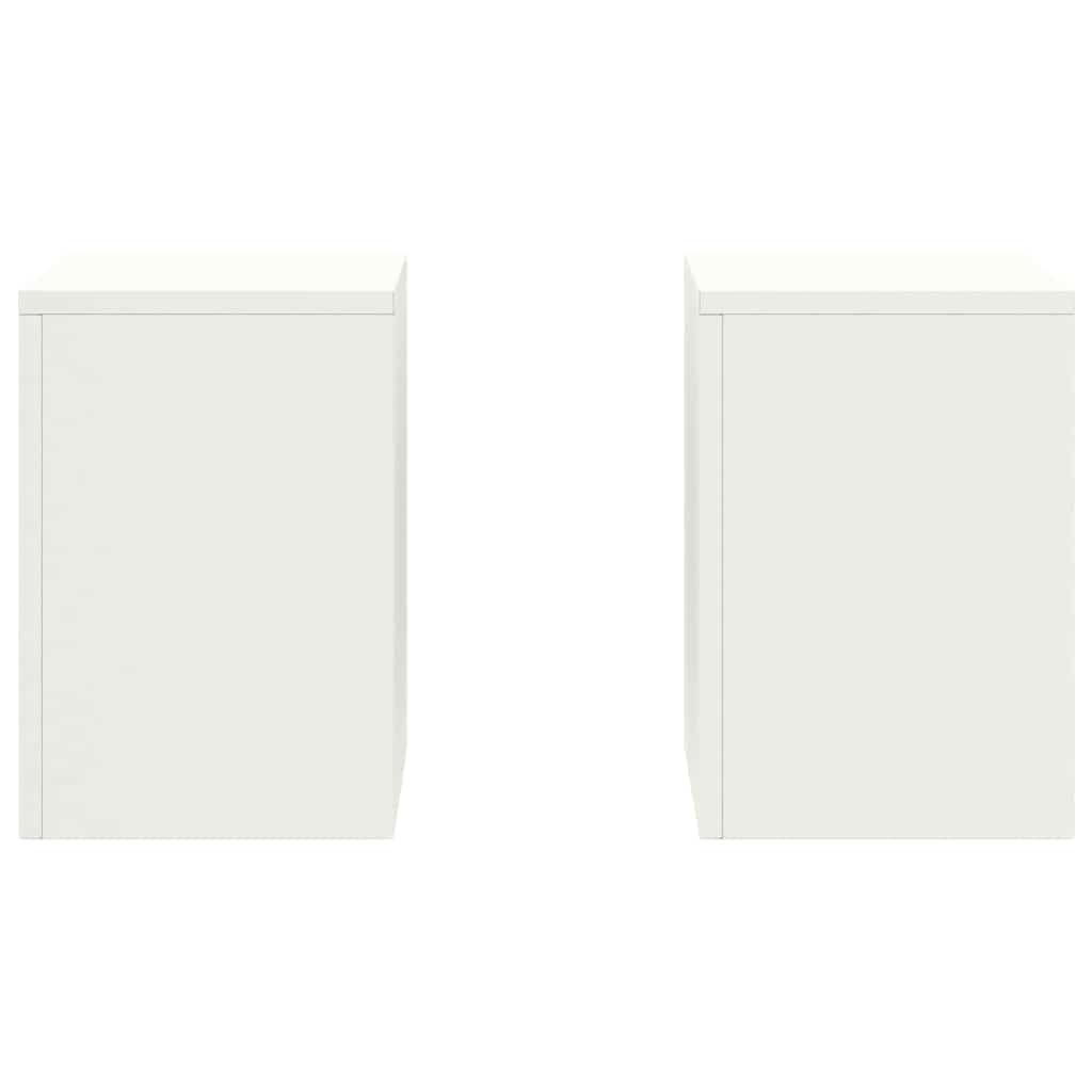 vidaXL Plant Stand 2 pcs White 24 x 24 x 35 cm Steel