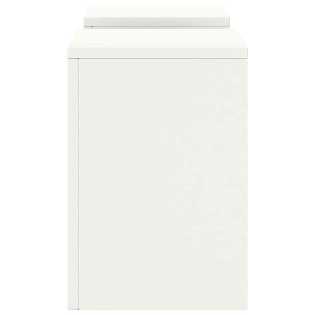 vidaXL Plant Stand 2 pcs White 24 x 24 x 35 cm Steel