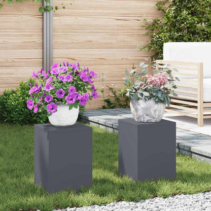 vidaXL Plant Stand 2 pcs Anthracite 24 x 24 x 35 cm Steel