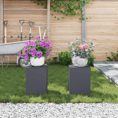 vidaXL Plant Stand 2 pcs Anthracite 24 x 24 x 35 cm Steel