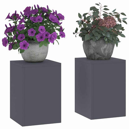 vidaXL Plant Stand 2 pcs Anthracite 24 x 24 x 35 cm Steel