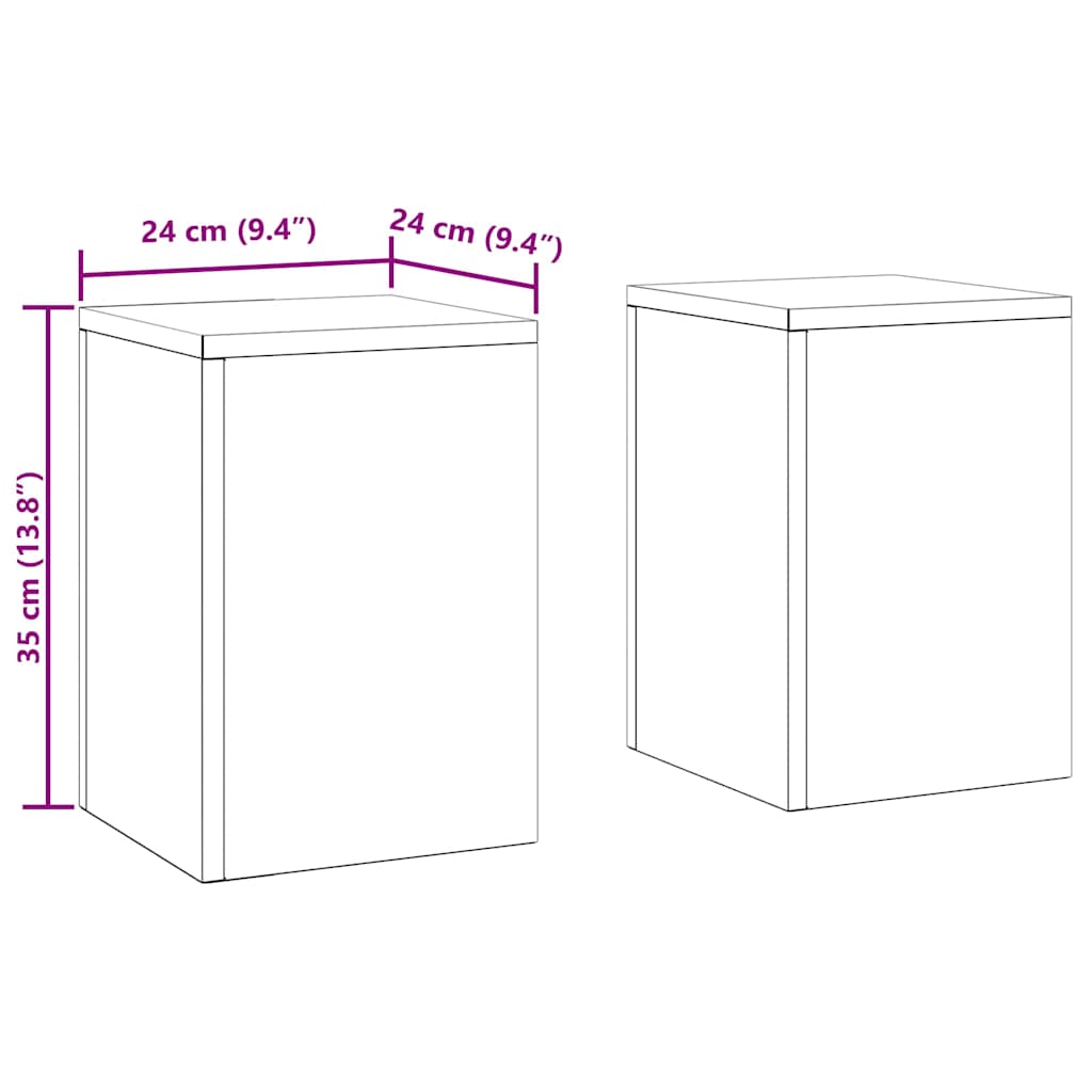 vidaXL Plant Stand 2 pcs Olive green 24 x 24 x 35 cm Steel