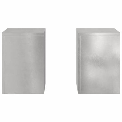 vidaXL Plant Stand 2 pcs Silver 24 x 24 x 35 cm Stainless steel