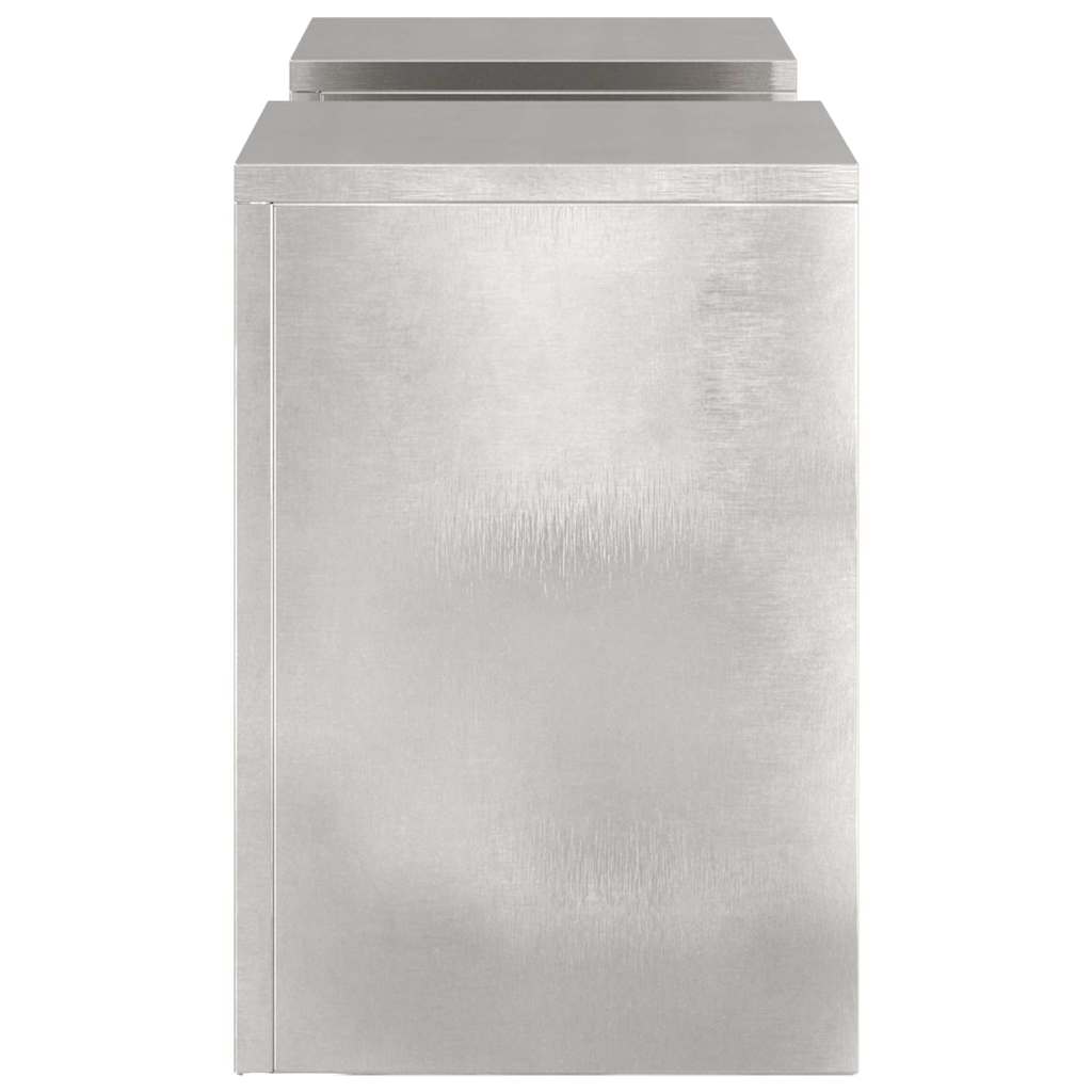 vidaXL Plant Stand 2 pcs Silver 24 x 24 x 35 cm Stainless steel