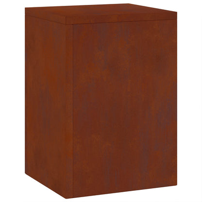 vidaXL Plant Stand 2 pcs Rusty 24 x 24 x 35 cm Weathering Steel