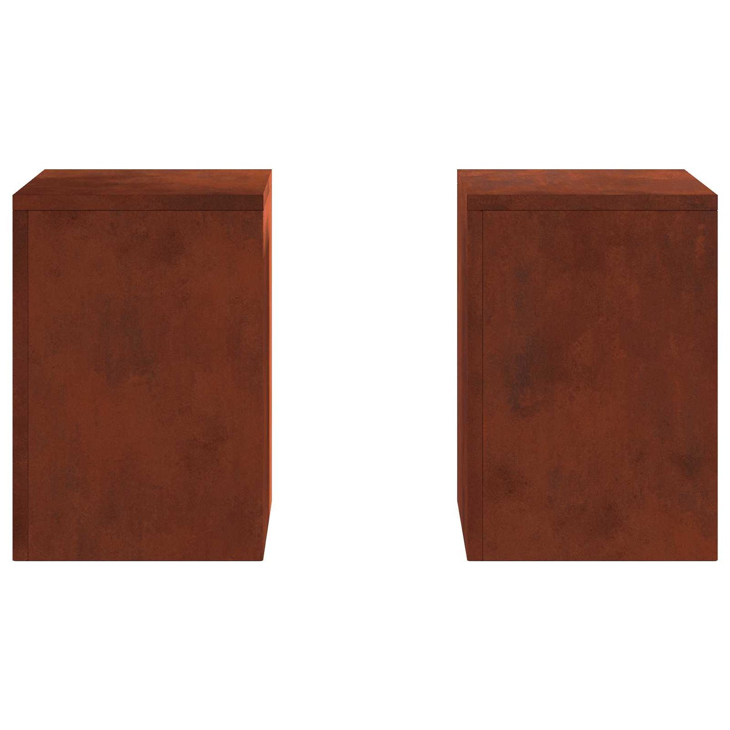 vidaXL Plant Stand 2 pcs Rusty 24 x 24 x 35 cm Weathering Steel