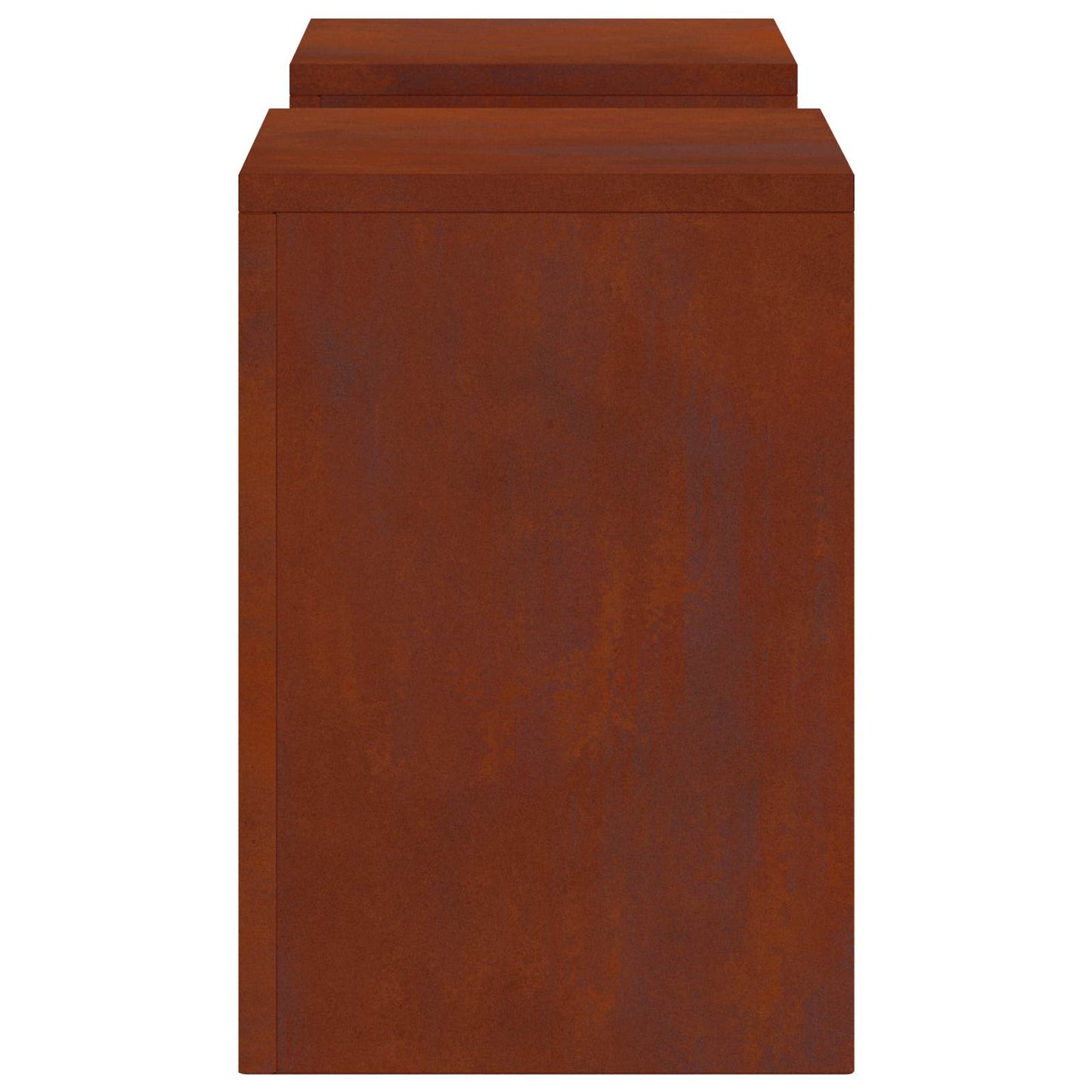 vidaXL Plant Stand 2 pcs Rusty 24 x 24 x 35 cm Weathering Steel