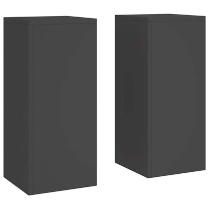 vidaXL Plant Stand 2 pcs Black 24 x 24 x 55 cm Steel