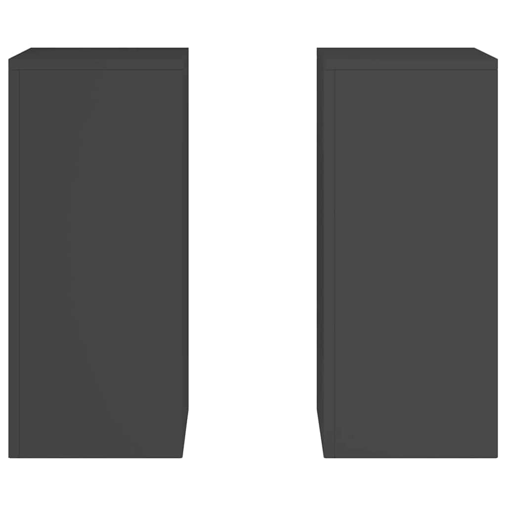 vidaXL Plant Stand 2 pcs Black 24 x 24 x 55 cm Steel