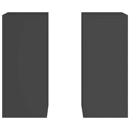 vidaXL Plant Stand 2 pcs Black 24 x 24 x 55 cm Steel